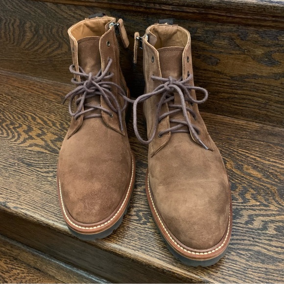 Aquatalia Men’s Leaston Suede Boot (Chestnut) Size 8.5 - Picture 3 of 13